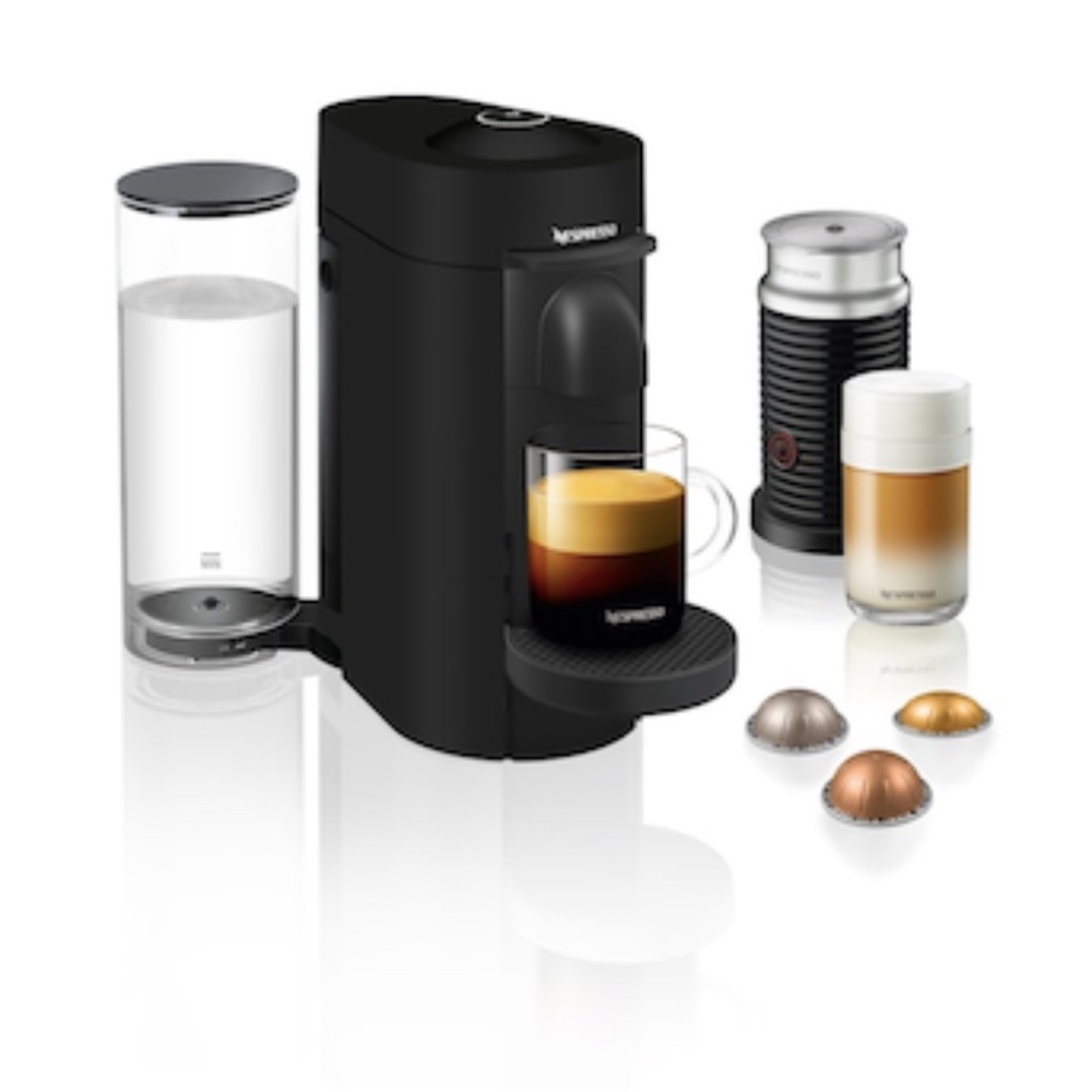 Nespresso VertuoPlus Deluxe Matte Black Bundle